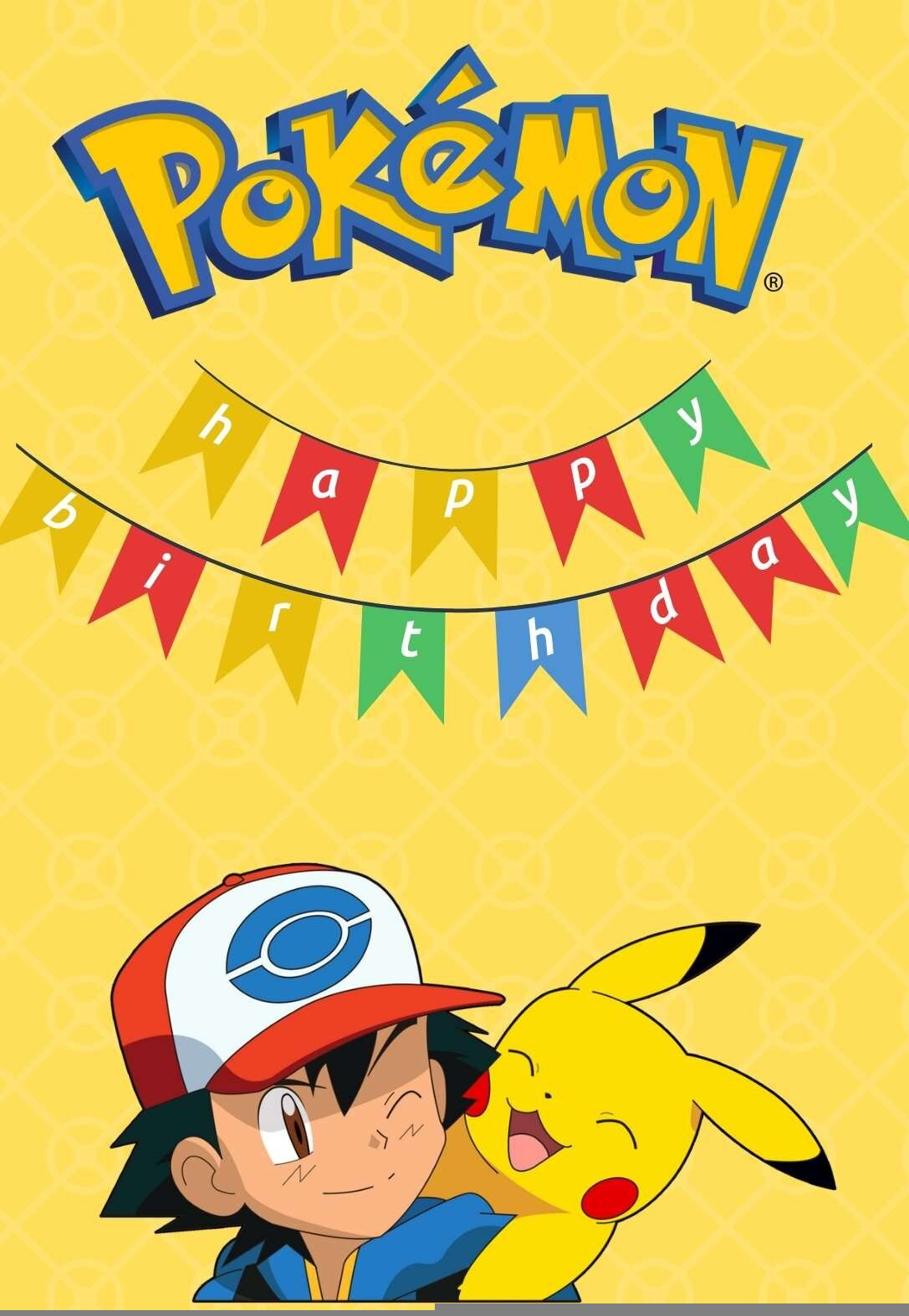 Free Printable Pokemon Birthday Cards Free Printable Card