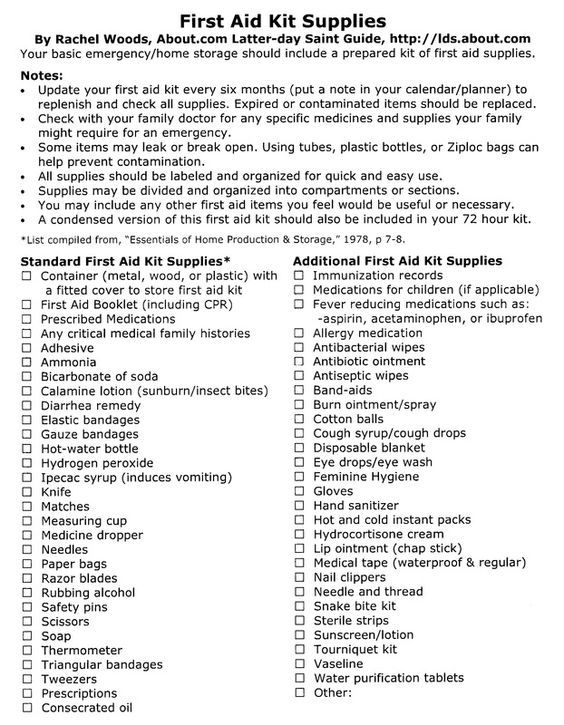Free Printable Prepper Checklist