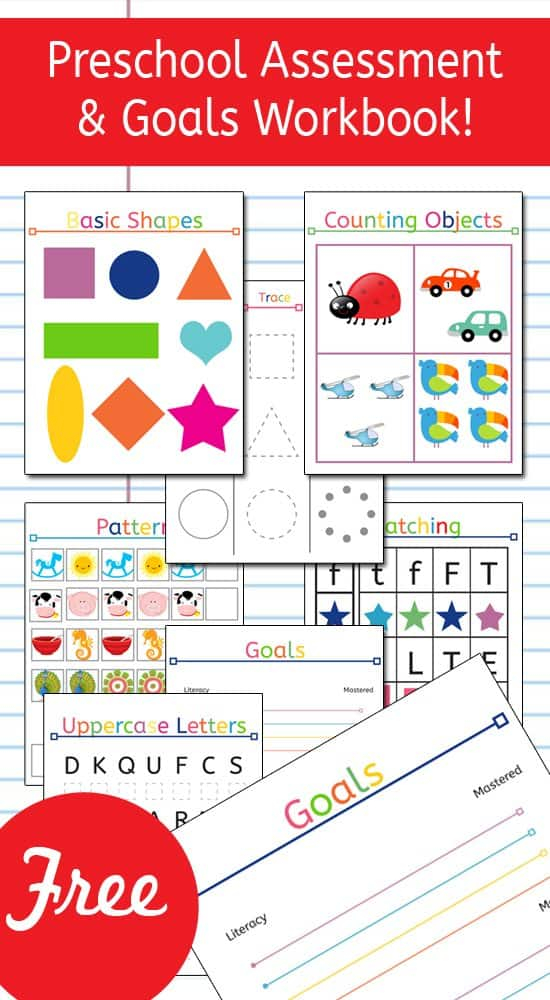 FREE Printable Preschool Assessment Goals Workbook Homeschool Giveaways