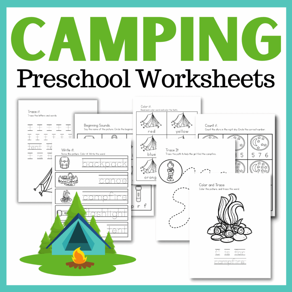 Free Printable Preschool Camping Worksheets