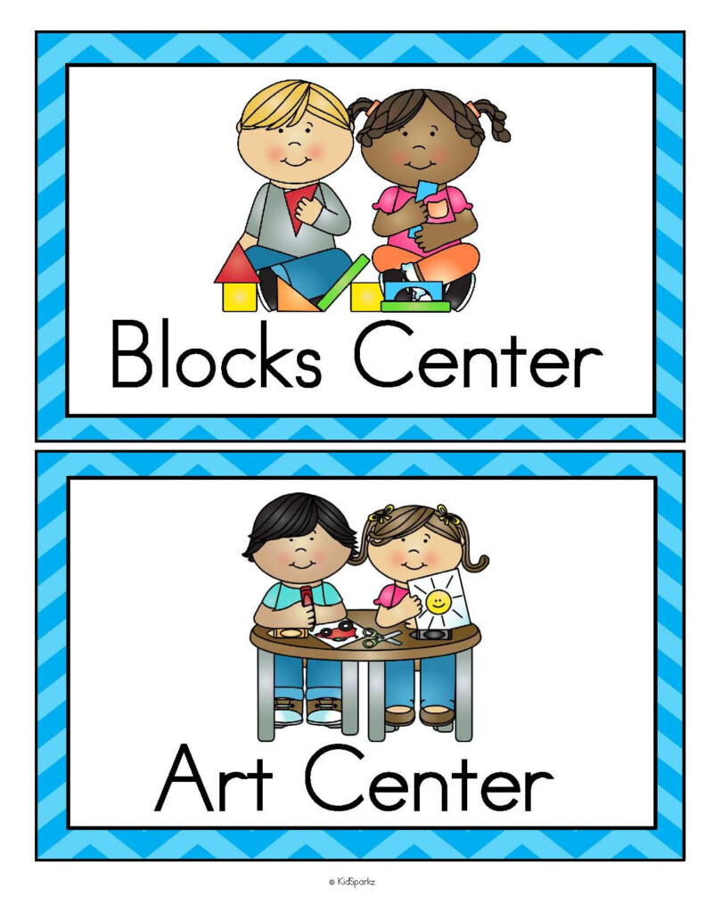 Free Printable Preschool Center Signs With Objectives Printable Templates
