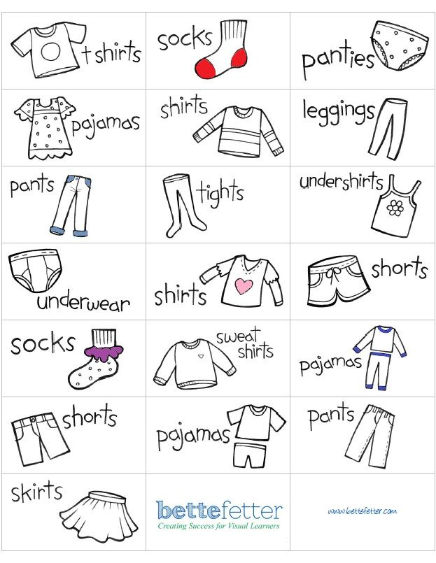 Free Printable Printable Clothing Drawer Labels