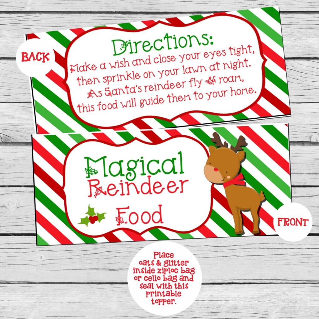 Free Printable Reindeer Food