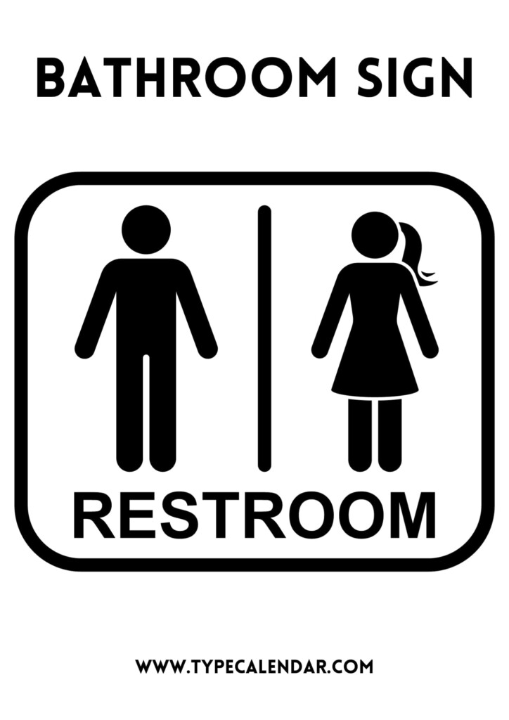 Free Printable Restroom Signs Free Printables Hub