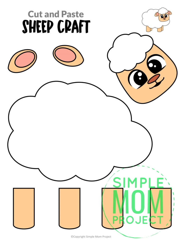 Free Printable Sheep Craft Template Sheep Crafts Animal Crafts 