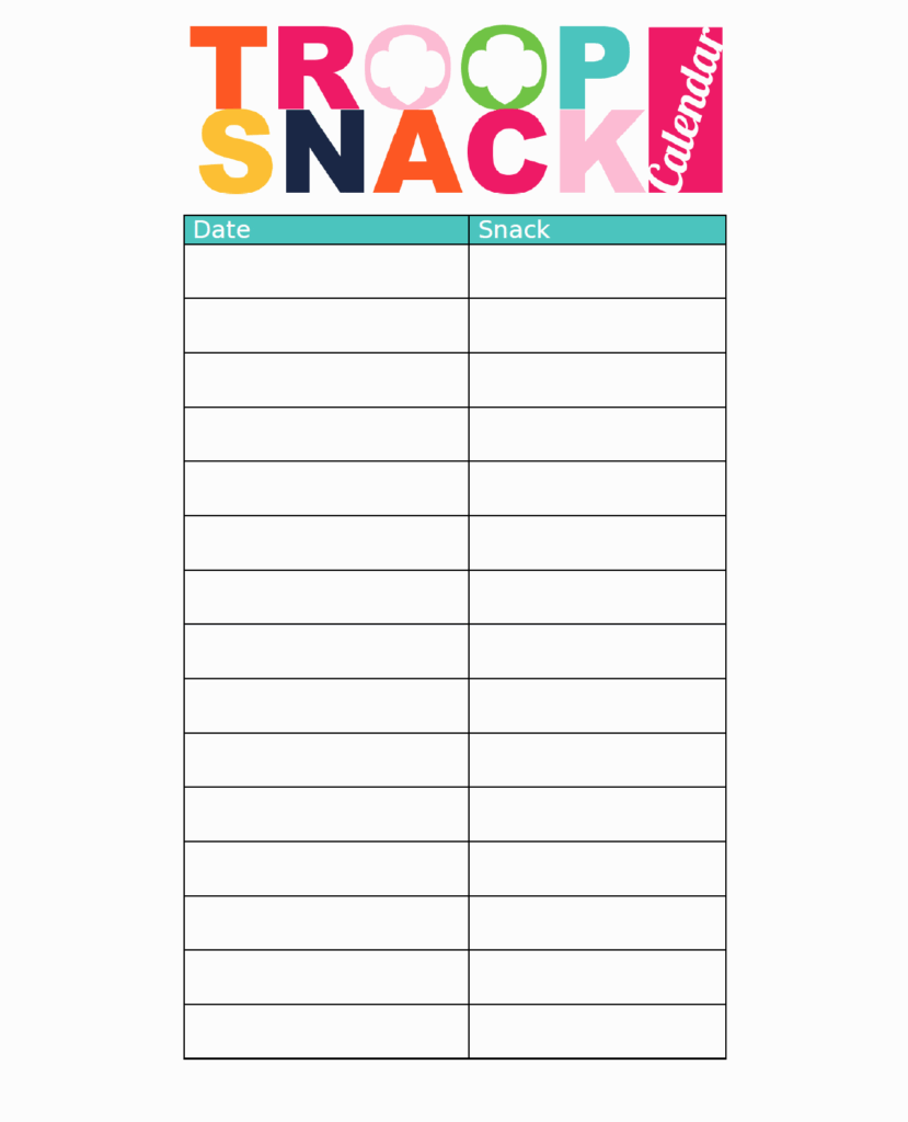 Free Printable Snack Sign Up Sheet Printable Template Vrogue co