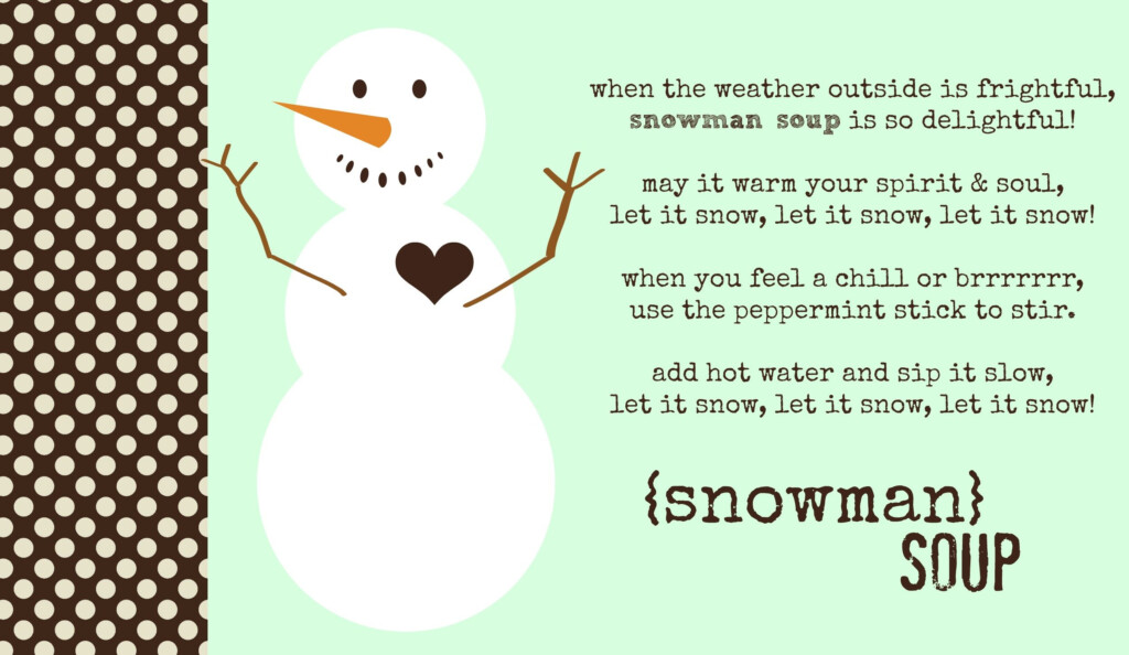 Free Printable Snowman Soup Poem Printable