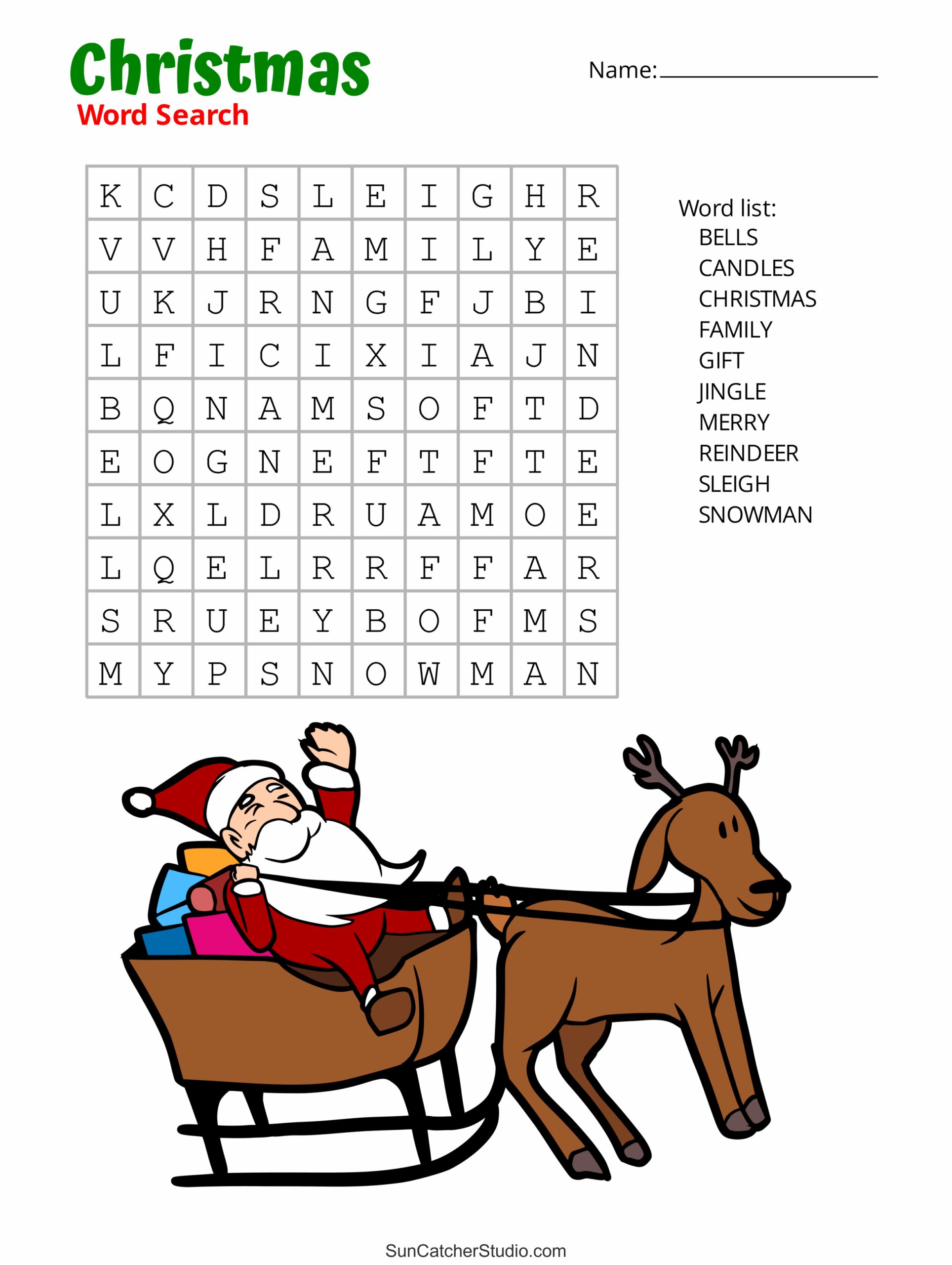 Free Printable Spanish Christmas Word Search Word Search Maker