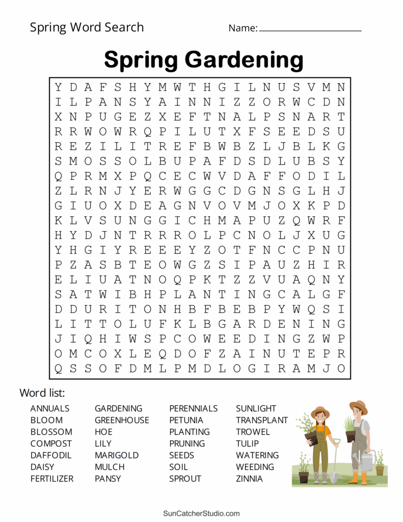 Free Printable Spring Word Search Puzzles Free Printables Monograms 