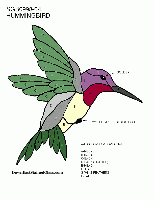 Free Printable Stained Glass Hummingbird Patterns Printable Templates 