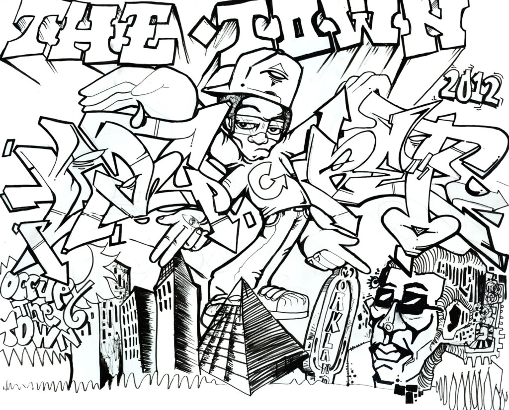 Free Printable Street Art Graffiti Coloring Pages