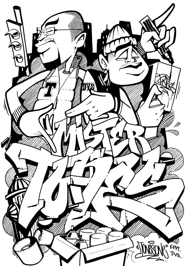 Free Printable Street Art Graffiti Coloring Pages