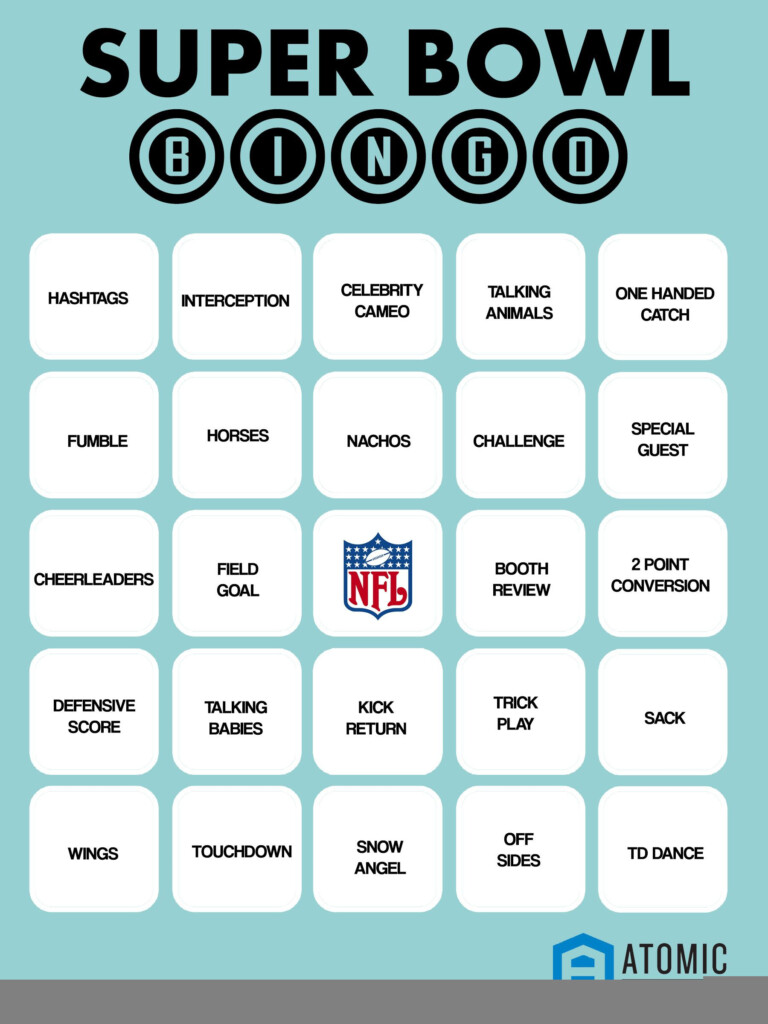 Free Printable Super Bowl Bingo