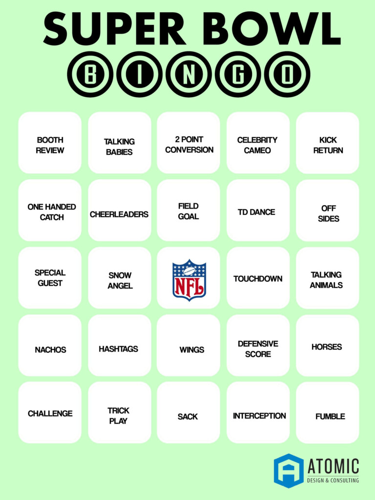 Free Printable Super Bowl Bingo Printable Word Searches