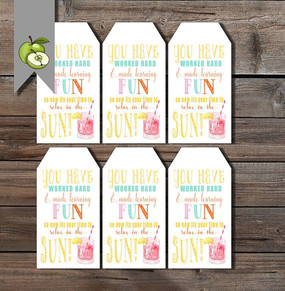 Free Printable Teacher Summer Gift Tags Printable Word Searches