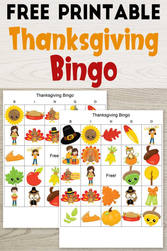 Free Printable Thanksgiving Bingo Cards