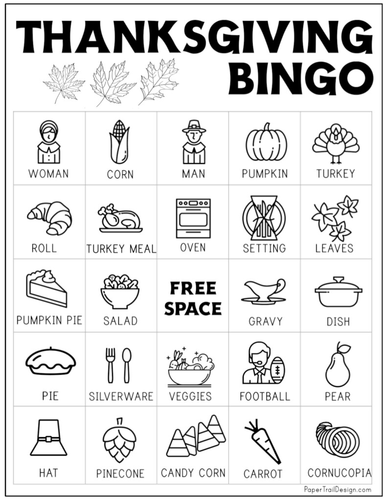 Free Printable Thanksgiving Bingo Cards Printable Form Templates And 