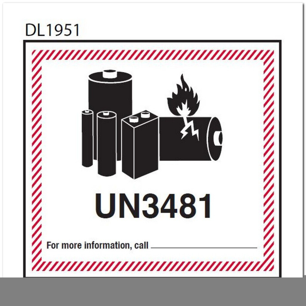 FREE Printable UN3481 Label PDF Printable Labels