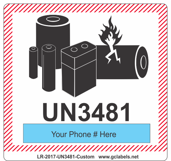 FREE Printable UN3481 Label PDF Printable Labels