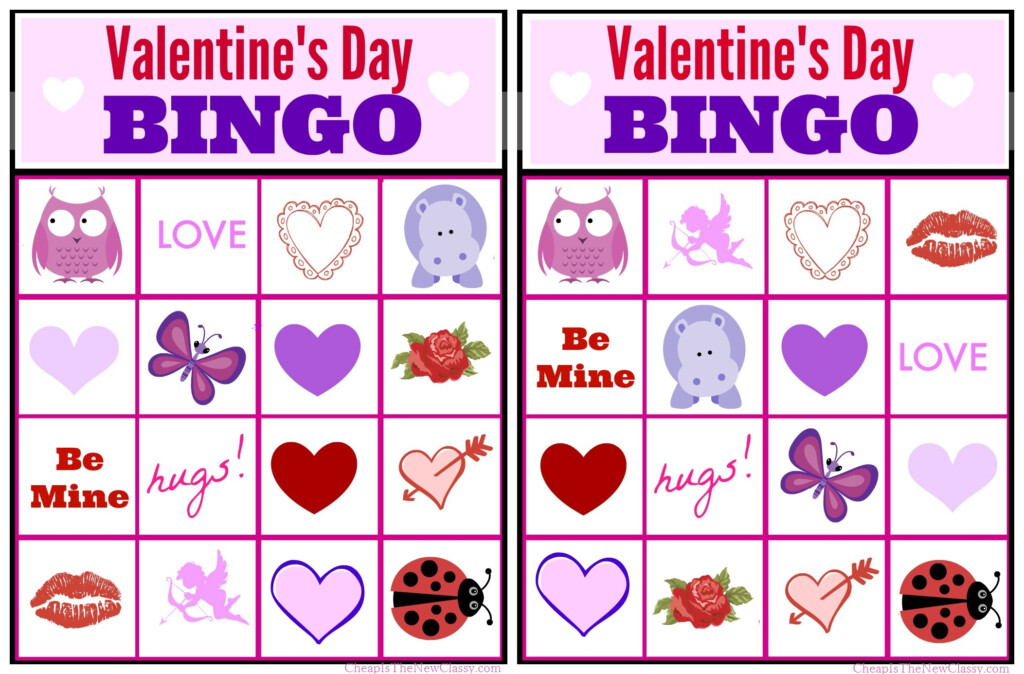 Free Printable Valentine Bingo Cards