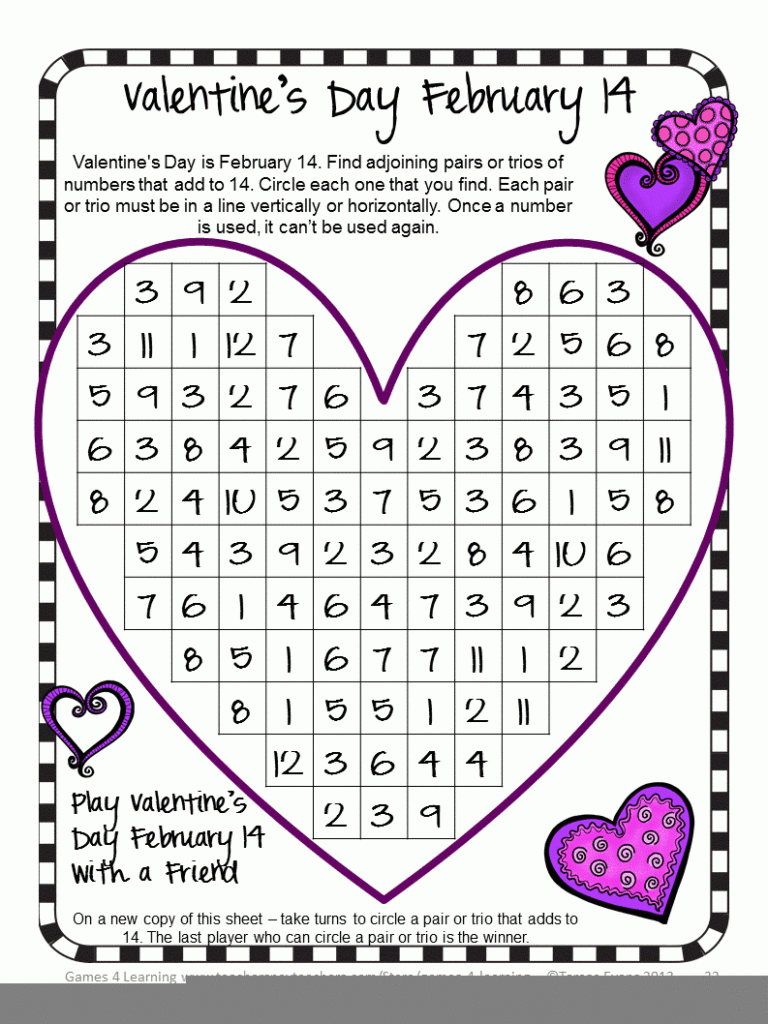 Free Printable Valentine Worksheets Printable Word Searches
