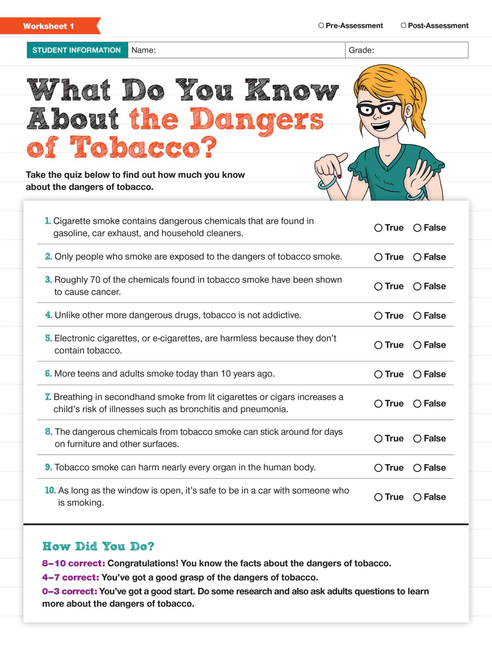 Free Printable Vaping Worksheets