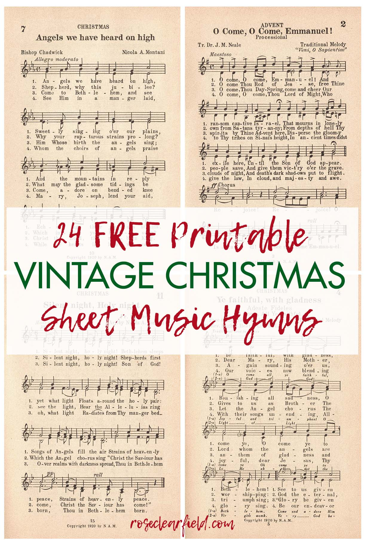 Free Printable Vintage Christmas Sheet Music