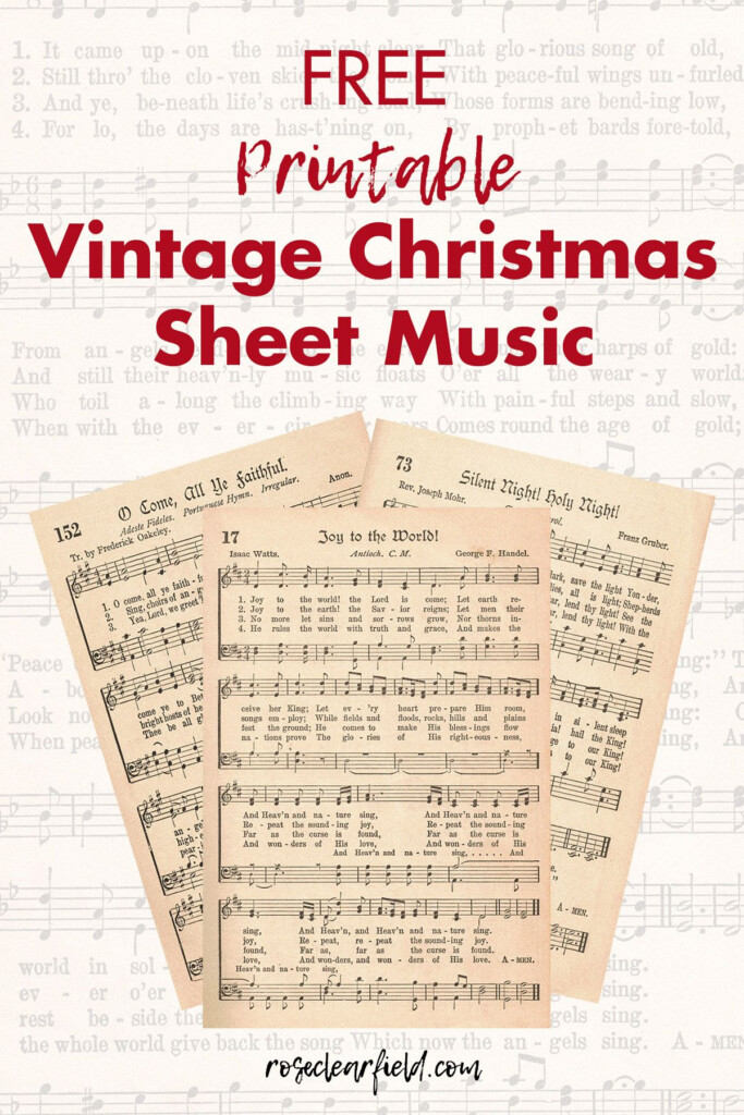 Free Printable Vintage Christmas Sheet Music Christmas Sheet Music 