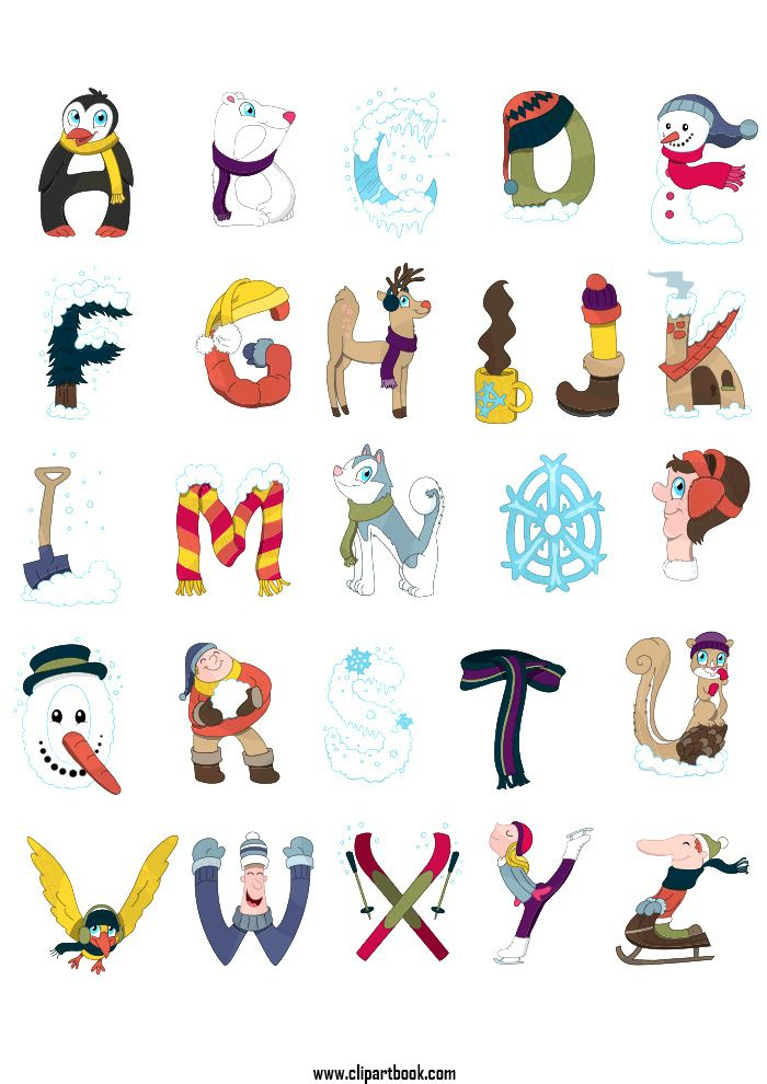 Free Printable Winter Alphabet Letters