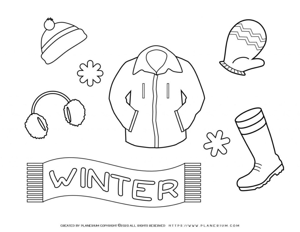 Free Printable Winter Clothes Coloring Pages