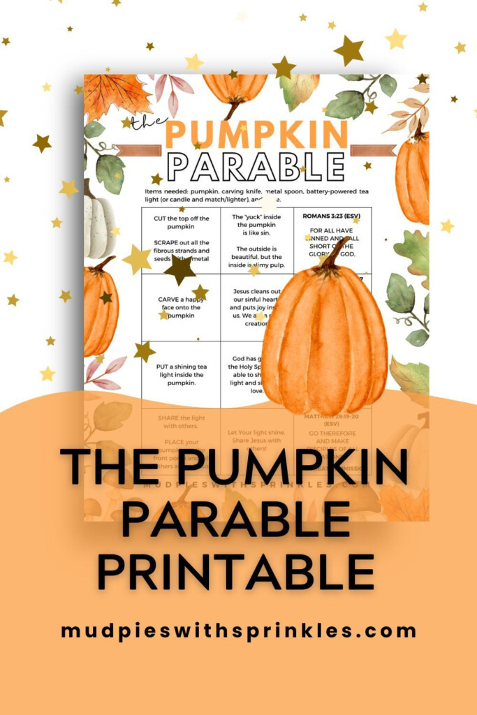 Free Pumpkin Parable Printable Teaching The Gospel Artofit