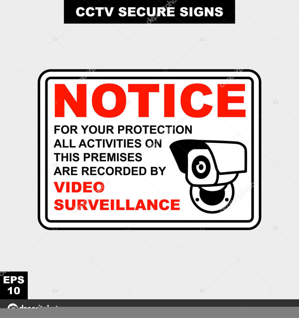 Free Security Cctv And No Trespassing Signs Printable Video 