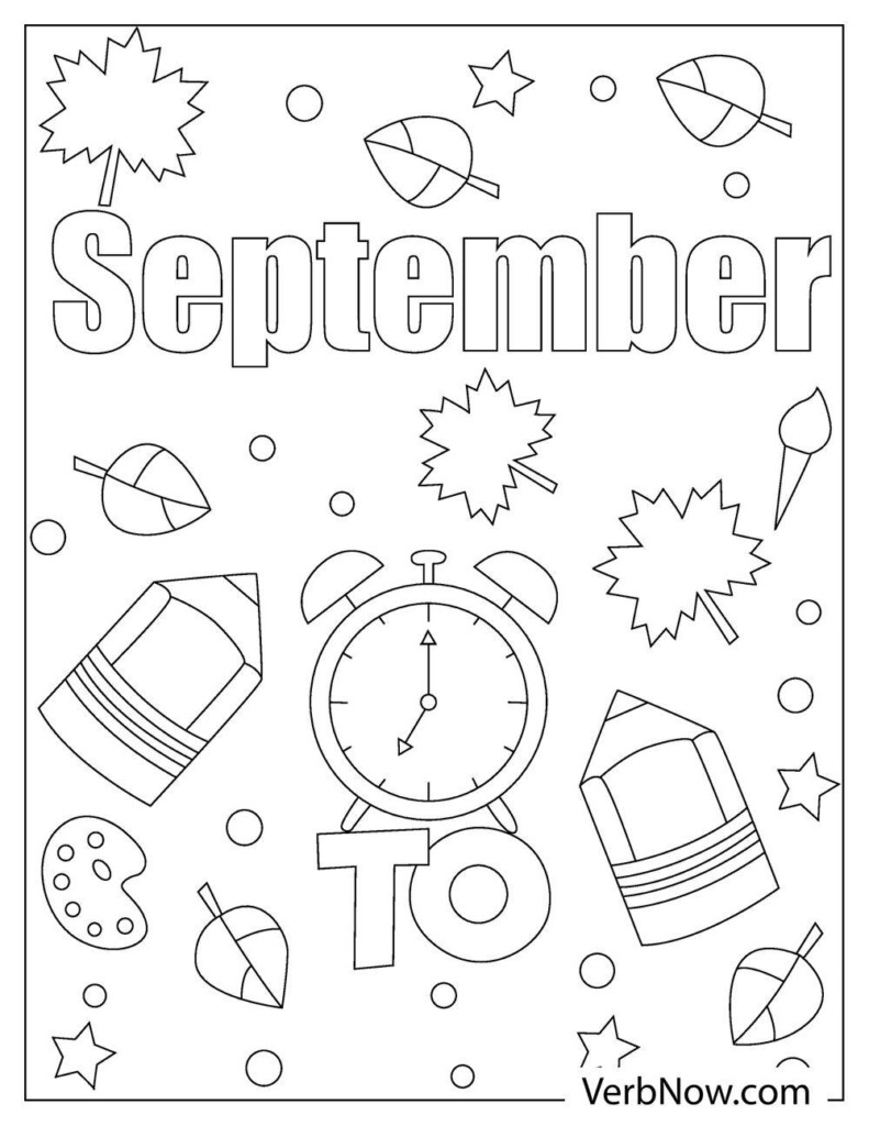 Free SEPTEMBER Coloring Pages For Download Printable PDF 
