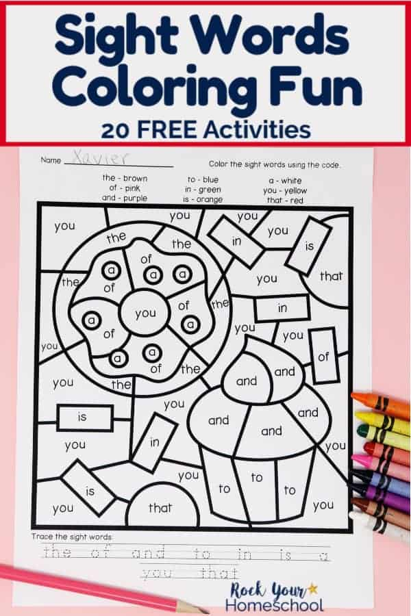 Free Sight Word Coloring Pages At Vanflynnblog Blog