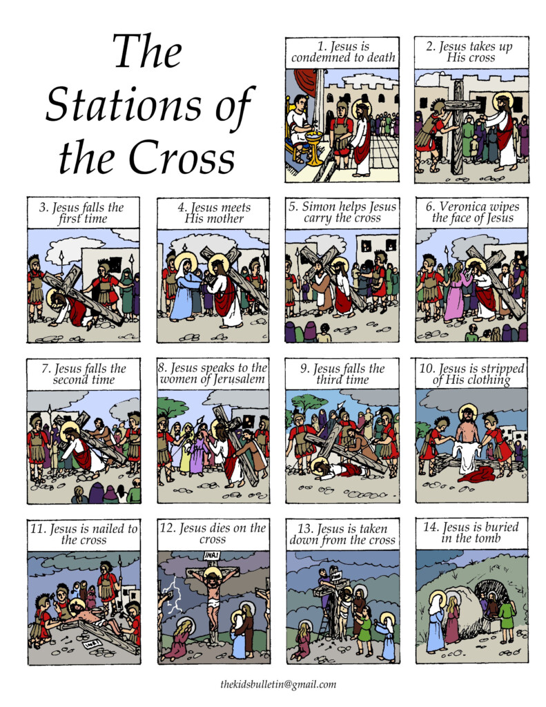 Free Stations Of The Cross Printables Printable Templates