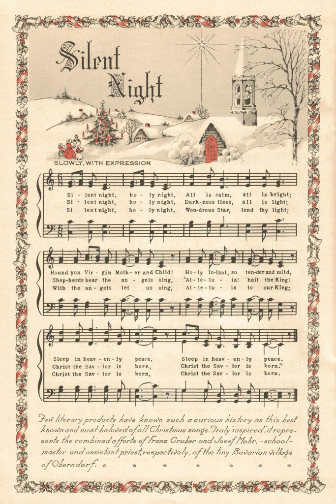Free Vintage Christmas Music Printables Printable Free Templates