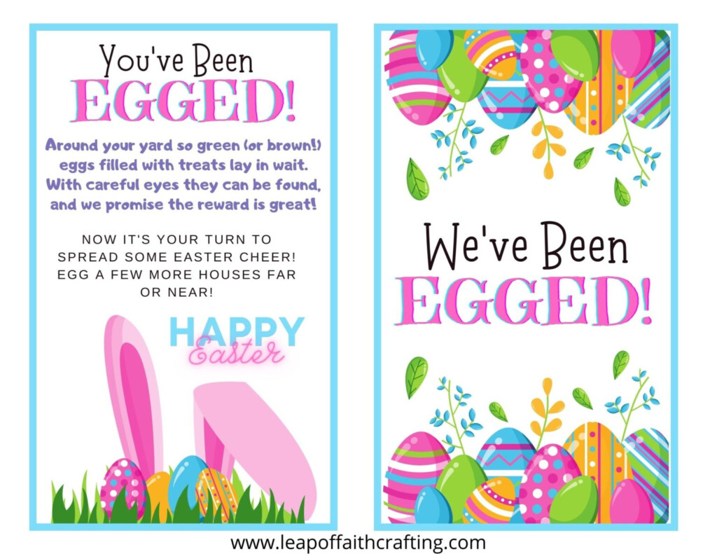 FREE You 39 ve Been Egged Printable 2 Versions Leap Of Faith Crafting