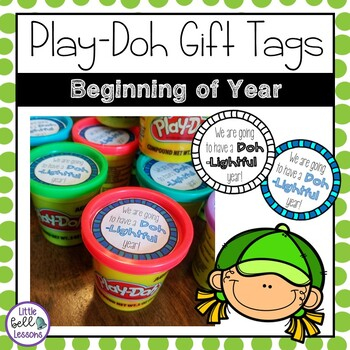 FREEBIE Back To School Play Doh Gift Tags By Little Bell Lessons