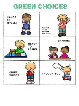 FREEBIE Red And Green Choice Cards By Preschool All Things TpT