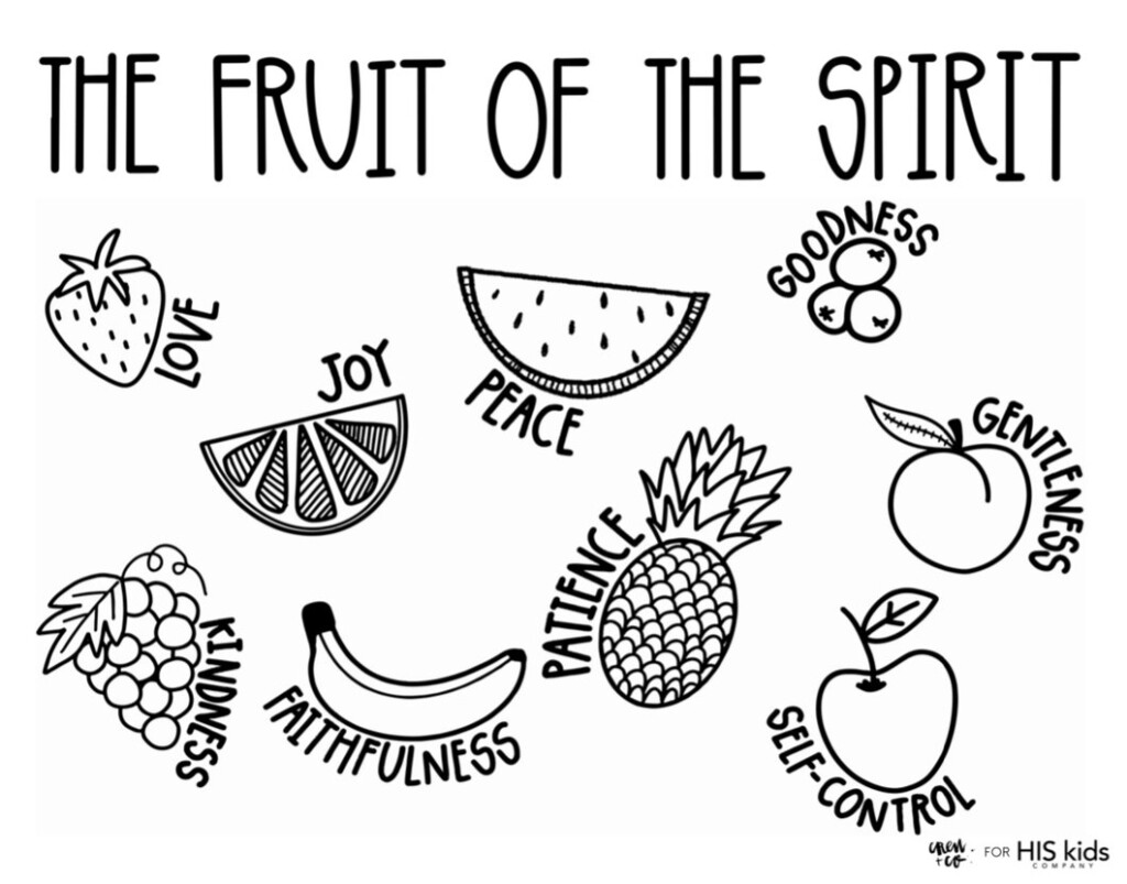 Fruit Of The Spirit Coloring Page Free Printable