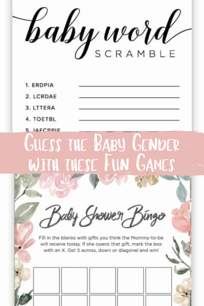 Fun Sweet Gender Reveal Printable Games PDF Download Fun Party Pop