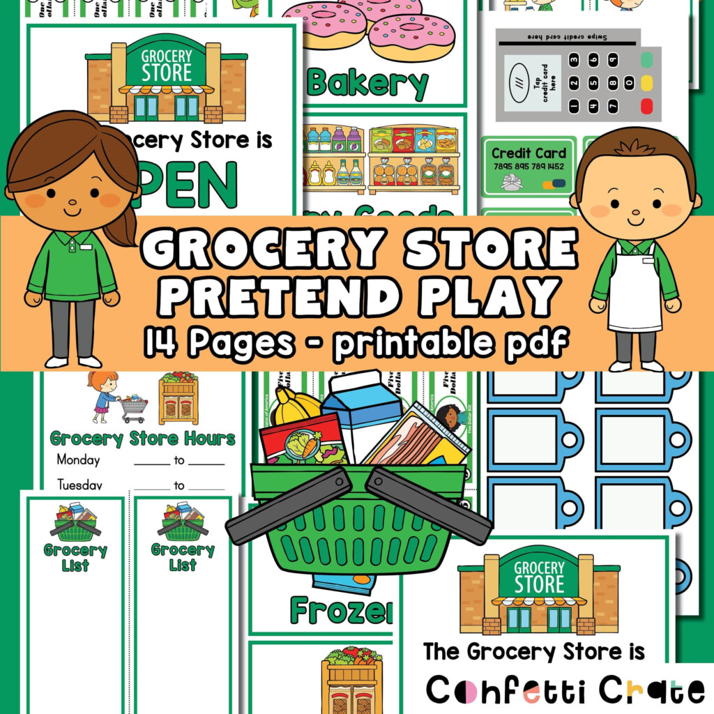 Grocery Store Printable Pretend Play For Kids Your Kids Will LOVE 