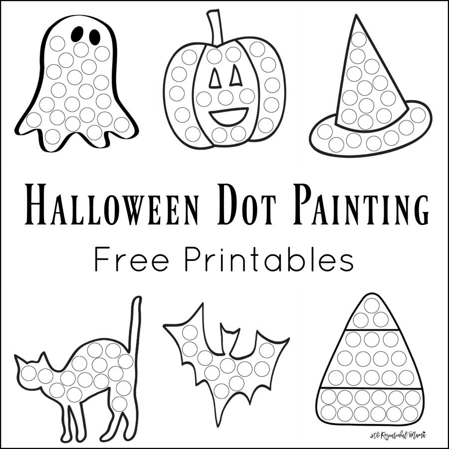 Halloween Dot Painting Free Printables Halloween Preschool 
