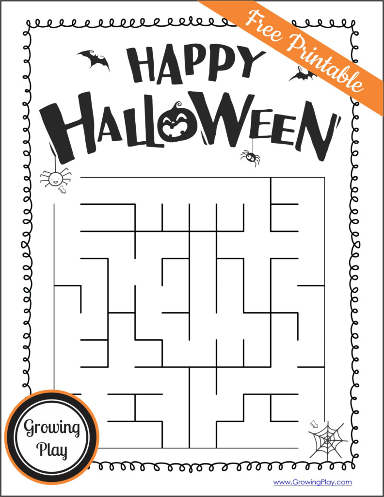 Halloween Maze PDF Packet FREE Printables Growing Play
