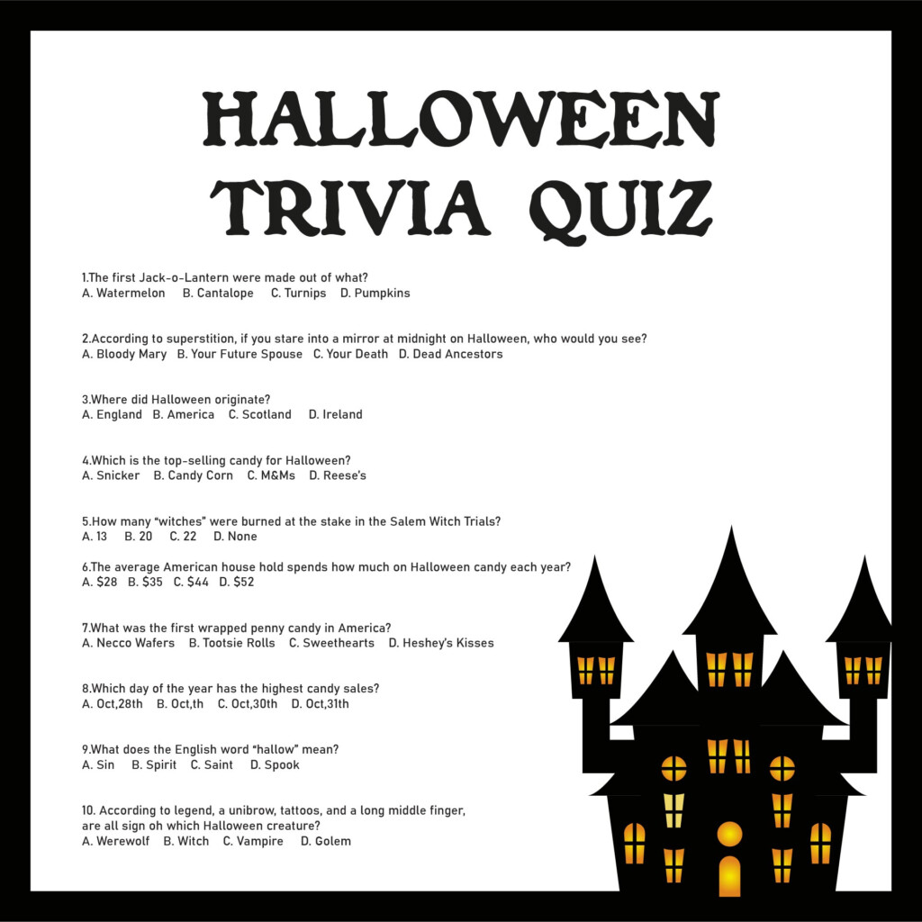 Halloween Trivia And Answers 15 Free PDF Printables Printablee