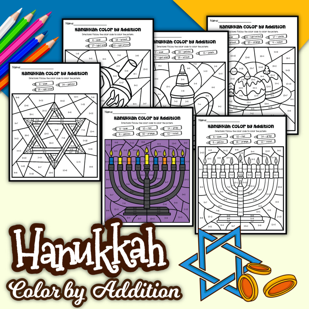 Hanukkah Color By Number Free Printable