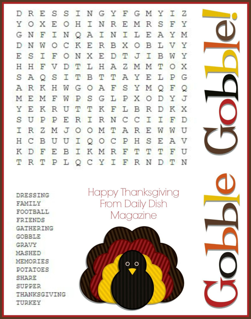 Happy Thanksgiving Wordsearch Puzzle English Esl Word Search 