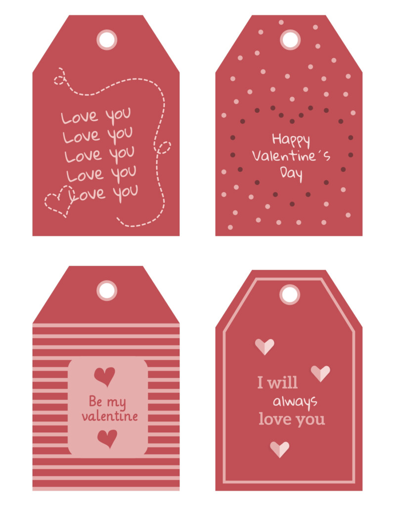 Happy Valentine Gift Tags 10 Free PDF Printables Printablee