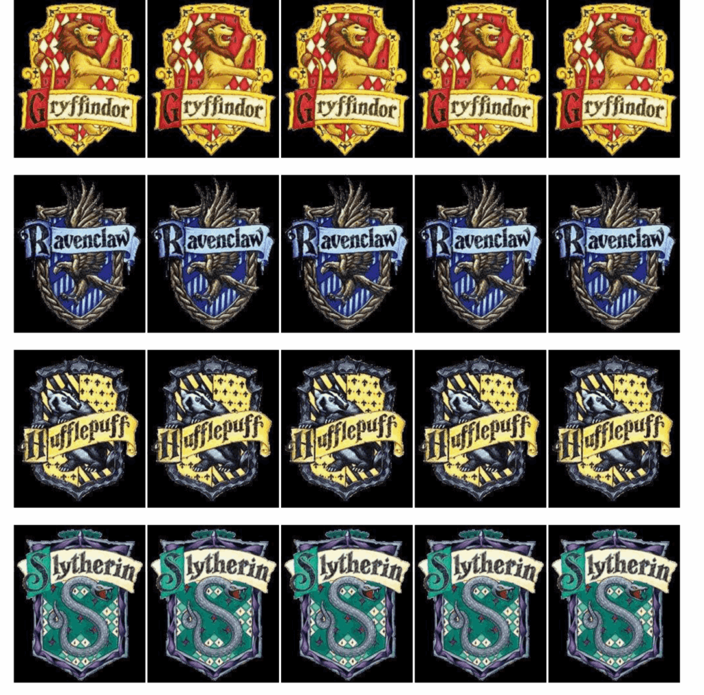Harry Potter House Crests Printables