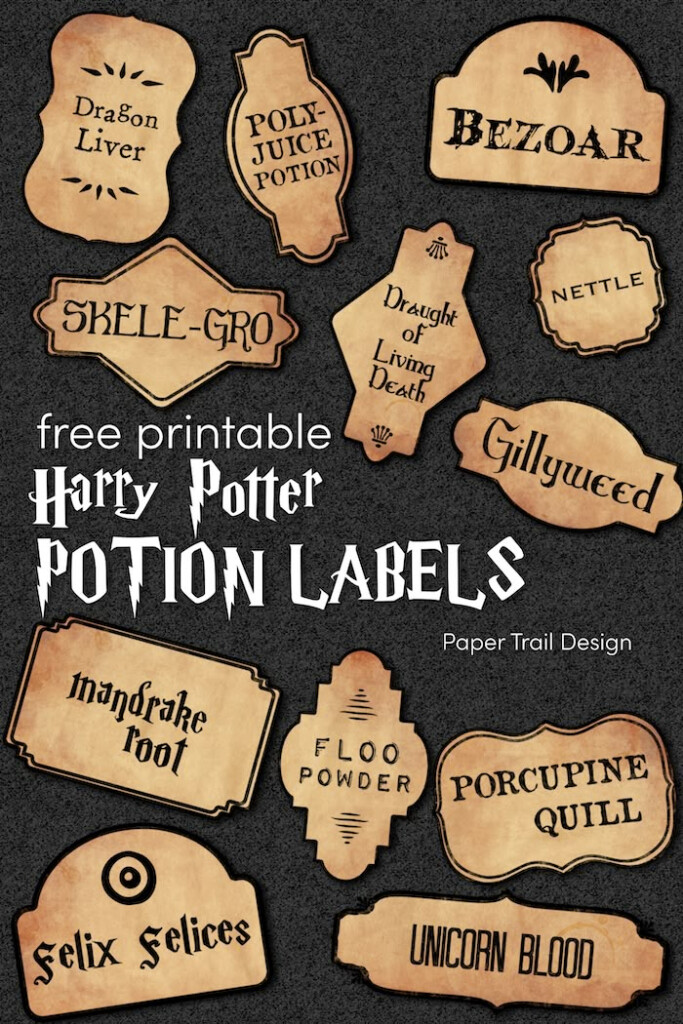 Harry Potter Potion Labels Printable Paper Trail Design Harry 